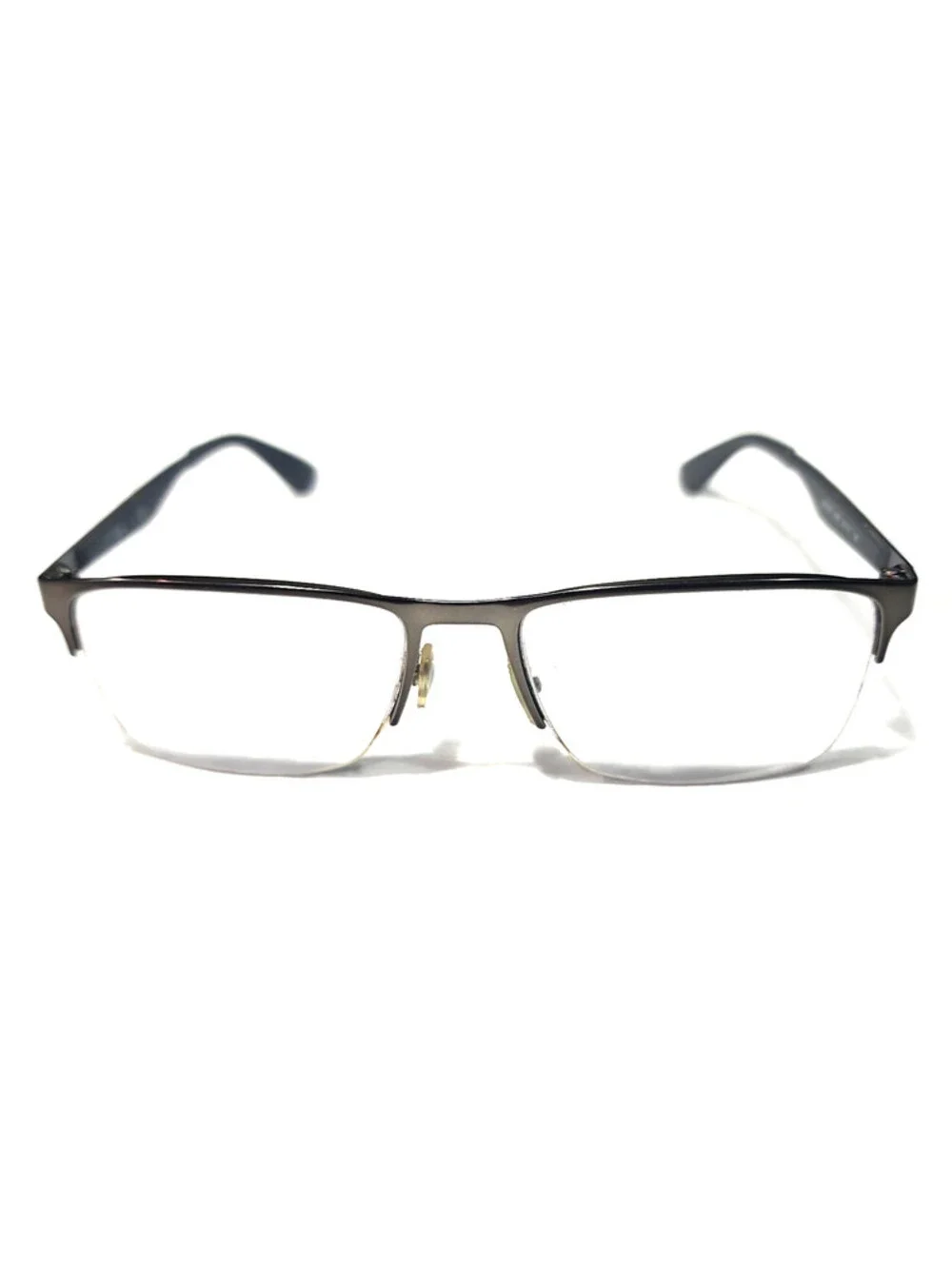 Ray Ban RB6335 2855 Gunmetal Rectangle Eyeglasses Frame 54-17 145 VG